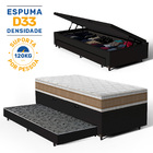Cama Box Baú Com Colchão De Espuma D33 Double Face Air Pro Fo