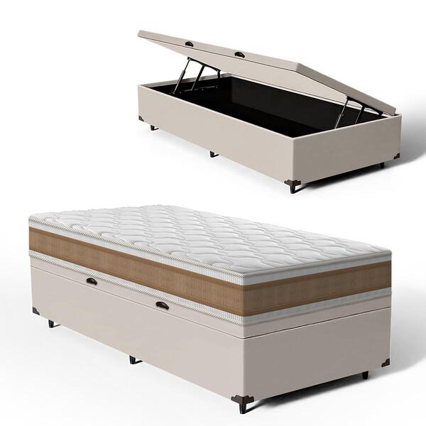 Cama Box Baú Com Colchão De Espuma D33 Double Face Air Pro Fo