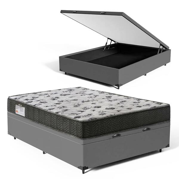 Cama Box Baú Com Colchão De Espuma D33 Ortobom Iso 100 Viúva
