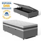 Cama Box Baú Com Colchão De Espuma D45 Double Face Air Pro Fo