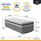 Cama Box Baú Com Colchão De Espuma D45 Double Face Air Pro Fo