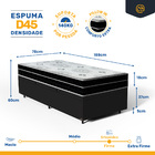 Cama Box Baú com Colchão de Espuma D45 Pillow In Anjos Ortoco