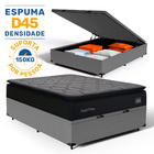 Cama Box Baú Com Colchão De Espuma D45 Pillow Top Suport Prim