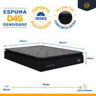 Cama Box Baú Com Colchão De Espuma D45 Pillow Top Suport Prim