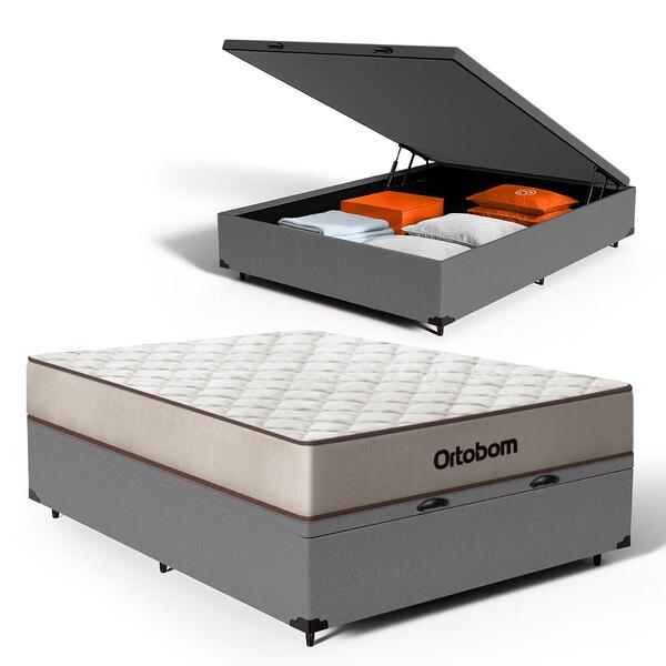 Cama Box Baú Com Colchão De Espuma D60 Ortobom Double Face Fo