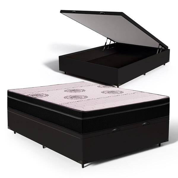 Cama Box Baú Com Colchão De Espuma Pillow In Orthoplus Casal