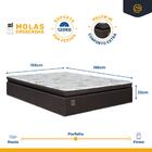 Cama Box Báu Com Colchão Ravena Molas Ensacadas Com Pillow To