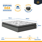 Cama Box Báu Com Colchão Resistence Espuma  D33 Pillow Top Qu