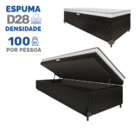 Cama Box Baú Conjugada De Espuma D28 Nappoli Solteiro 88 cm