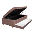 Cama Box Baú Conjugada Molas Ensacadas Solteiro Com Cama Auxi
