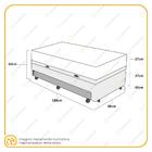 Cama Box Baú E Auxiliar Solteiro + Colchão De Espuma D33 - Ca