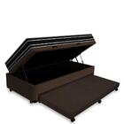 Cama Box Baú E Auxiliar Solteiro + Colchão De Espuma D33 - Ca
