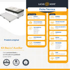 Cama Box Baú E Auxiliar Solteiro + Colchão De Espuma D33 - Ga