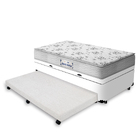 Cama Box Baú E Auxiliar Solteiro + Colchão De Espuma D33 - Pr