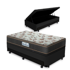 Cama Box Baú E Auxiliar Solteiro + Colchão De Espuma D45 - Pr