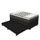 Cama Box Baú E Auxiliar Solteiro + Colchão De Molas Ensacadas