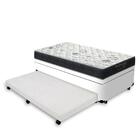 Cama Box Baú E Auxiliar Solteiro + Colchão De Molas - Probel