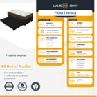 Cama Box Baú E Auxiliar Solteiro + Colchão De Ortobom D45 Iso