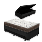 Cama Box Baú E Auxiliar Solteiro + Colchão De Ortobom D45 Iso