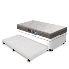 Cama Box Baú E Auxiliar Solteiro Branca + Colchão De Espuma D