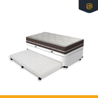 Cama Box Baú E Auxiliar Solteiro Branca + Colchão De Molas -