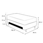 Cama Box Baú E Auxiliar Solteiro Branca + Colchão Molas Ensac