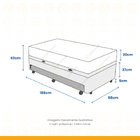 Cama Box Baú E Auxiliar Solteiro Preta + Colchão De Molas - A