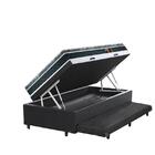 Cama Box Baú E Auxiliar Solteiro Preta + Colchão Molas - Cast