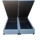 Cama Box Baú King Bipartido Blindado Linhão Branco