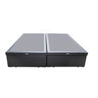Cama Box Baú King Bipartido Blindado Linhão Cinza