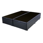 Cama Box Baú King Bipartido Blindado Sintético Preto