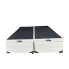 Cama Box Baú King Bipartido Sintético Branco Com Pistão A Gás