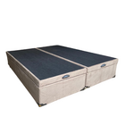 Cama Box Baú King Bipartido Suede Bege Com Pistão A Gás - Est