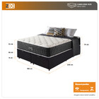 Cama Box Baú King Preto + Colchão Molas Ensacadas Hipersoft S