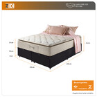 Cama Box Baú King Preto + Colchão Molas Ensacadas Visco Gel P
