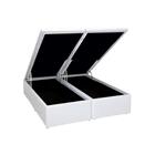 Cama Box Baú King Size Bipartido Premium Corino Branco 186x19
