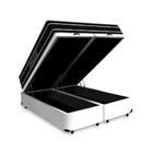 Cama Box Baú Queen + Colchão Castor De Espuma D33 - Black Whi
