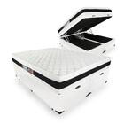 Cama Box Baú Queen + Colchão Espuma D45 - Castor - Black Whit