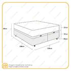 Cama Box Baú Queen + Colchão Espuma D45 Castor Black White Do