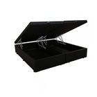 Cama Box Baú Queen + Colchão Portobel De Mola Arezzo Black Li