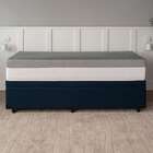 Cama Box Baú Queen Azul Com Colchão Guldi Dream Mola Ensacada