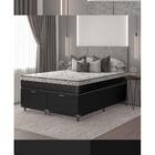 Cama Box Baú Queen Bipartido 158 Tecido Sintético Preto Com C