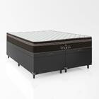 Cama Box Baú Queen Bipartido + Colchão Paris Molas Ensacadas