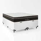 Cama Box Baú Queen Bipartido + Colchão Paris Molas Ensacadas
