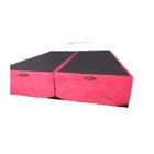 Cama Box Baú Queen Bipartido Blindado Suede Vermelho Com Pist