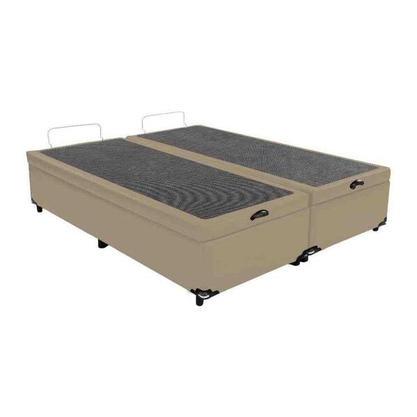 Cama Box Baú Queen Bipartido Premium 4 Amortecedores 158x198x