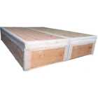 Cama Box Baú Queen Bipartido Sintético Cinza Com Pistão A Gás