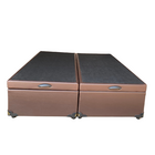 Cama Box Baú Queen Bipartido Sintético Marrom Com Pistão A Gá