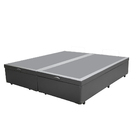 Cama Box Baú Queen Bipartido Sp Móveis Sintético Cinza - 39x1
