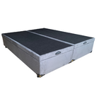 Cama Box Baú Queen Bipartido Suede Cinza Com Pistão A Gás - E